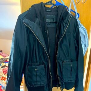 Obey leather bomber jacket